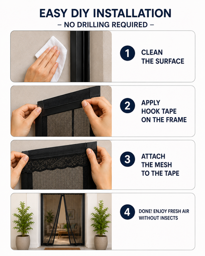 MagniShield Premium Magnetic Mosquito Door Net