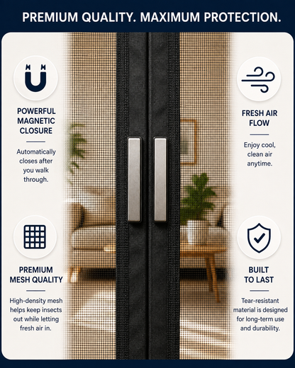 MagniShield Premium Magnetic Mosquito Door Net