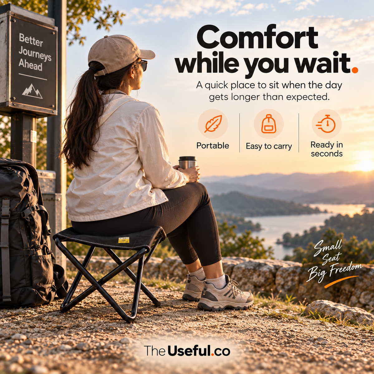 GoSeat Portable Folding Stool