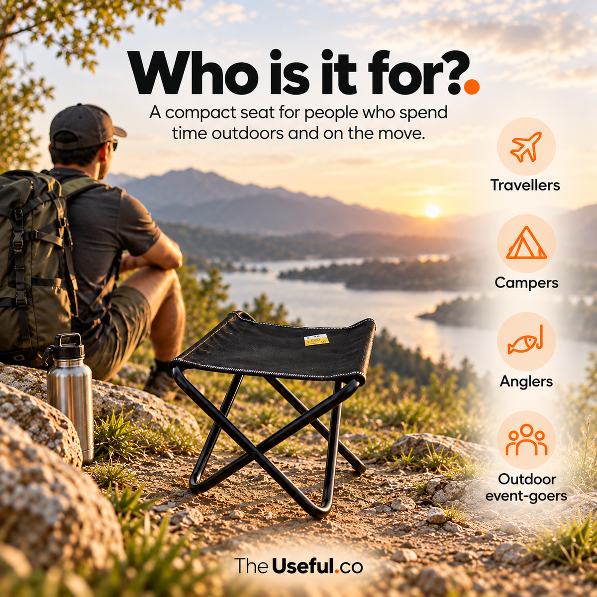 GoSeat Portable Folding Stool