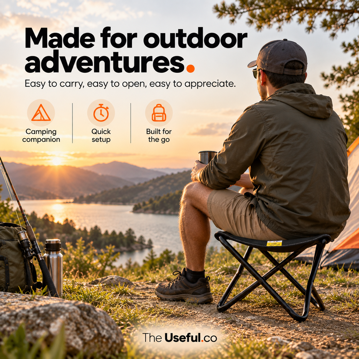 GoSeat Portable Folding Stool