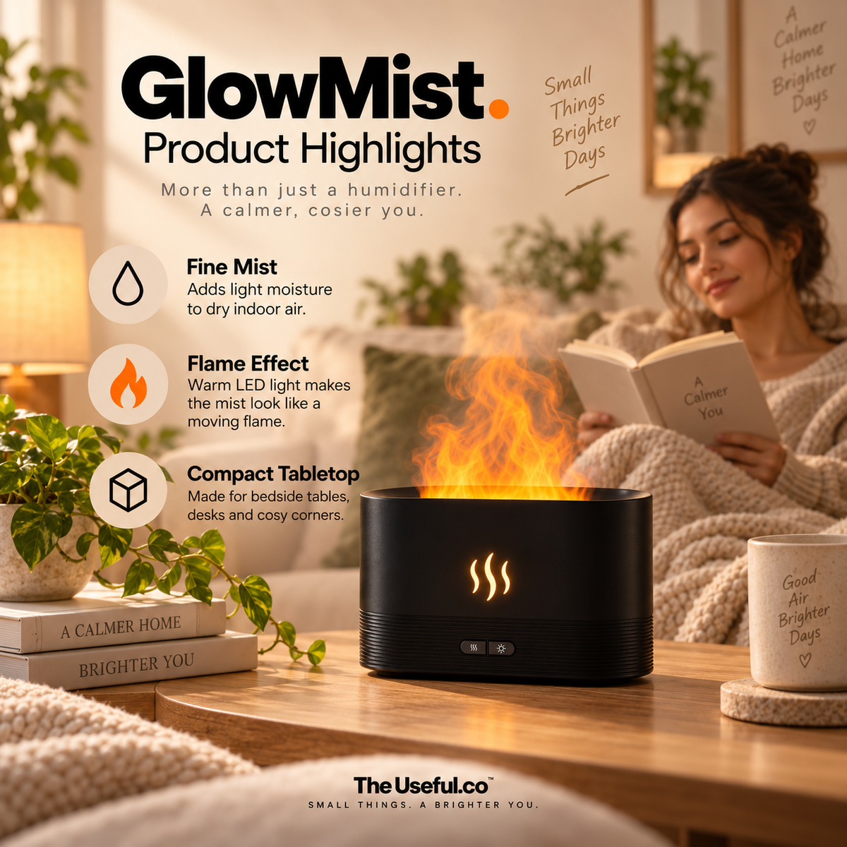 GlowMist Flame Humidifier