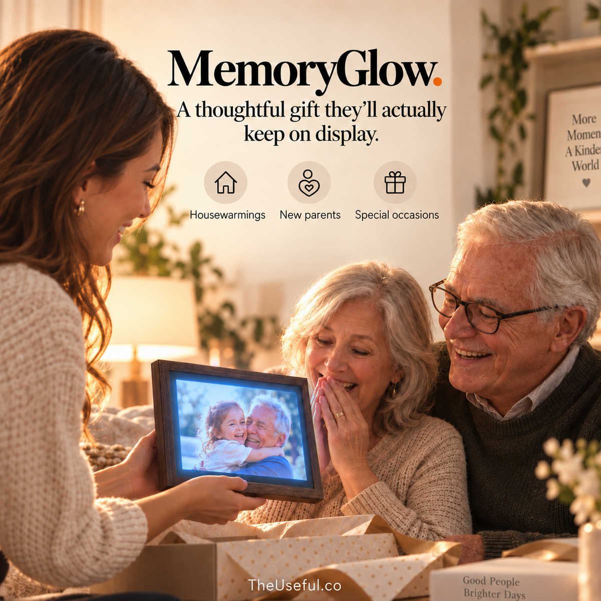 MemoryGlow Smart Digital Frame